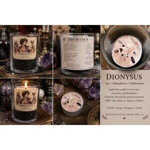 Dionysus God Tea Light Candle Set